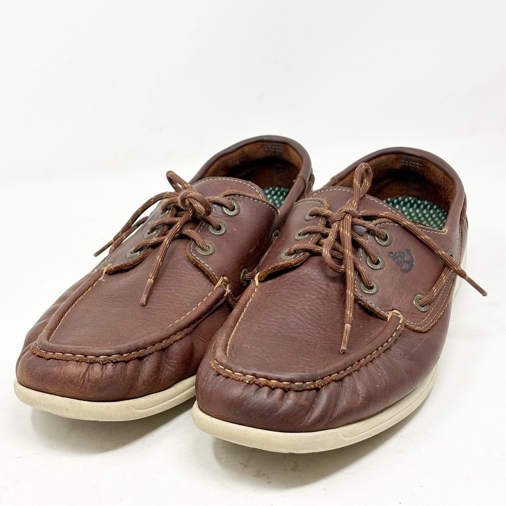 SAS Tripad Comfort Mens Size‎ 12.5 Wide Brown Leather Boat Loafers Made in USA